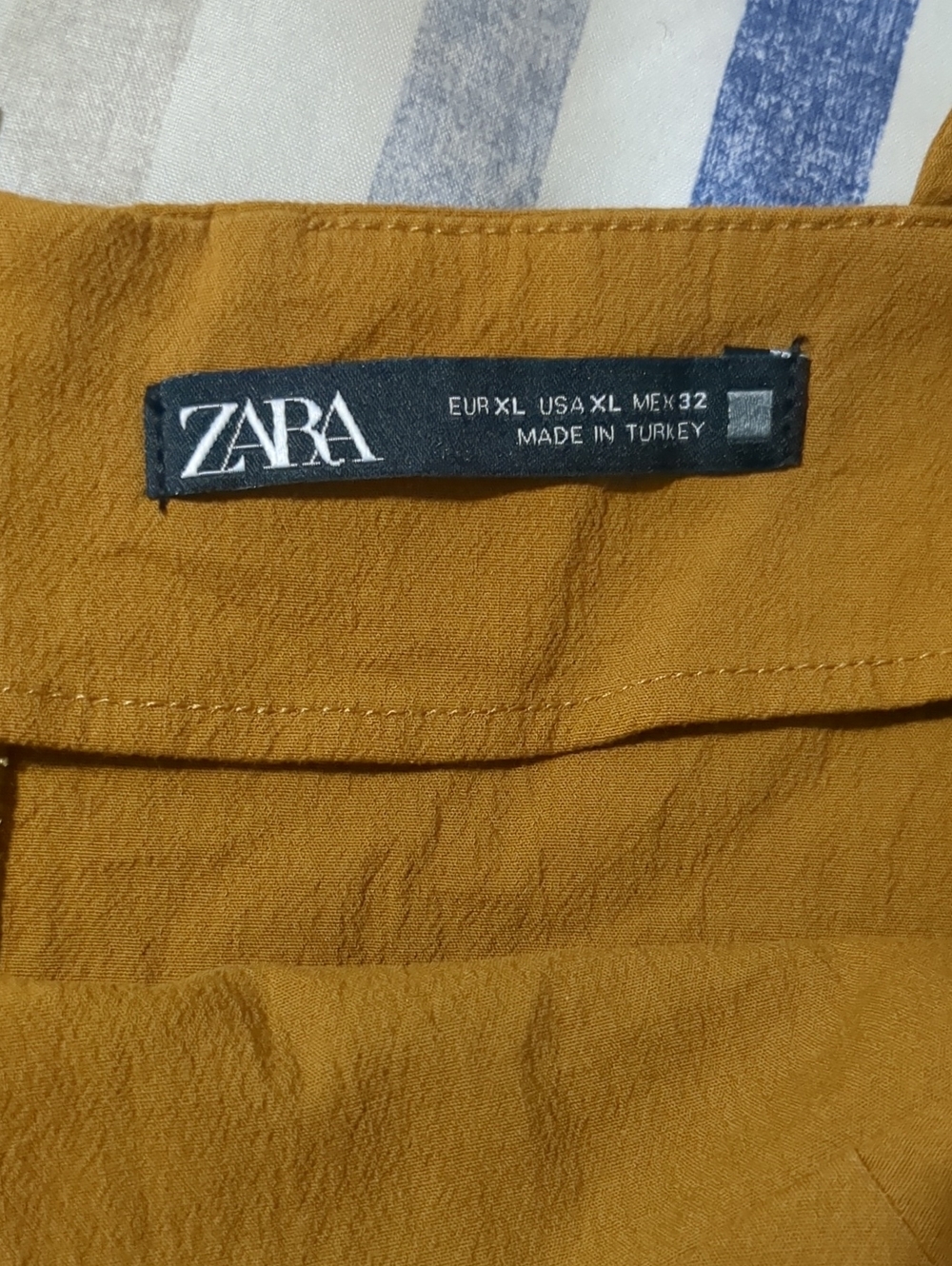 Zara mustard brown cut out mini dress Size L - Picture 9 of 11